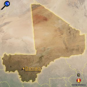 Vorschaukarte Mali bitte klicken für interaktive Kartenansicht