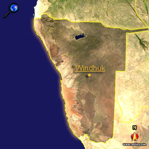 Vorschaukarte Namibia bitte klicken für interaktive Kartenansicht