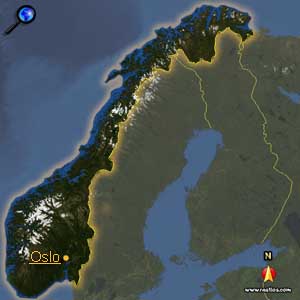 Vorschaukarte Norwegen bitte klicken für interaktive Kartenansicht