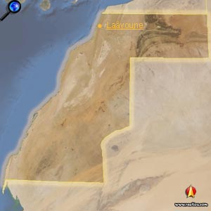 Vorschaukarte West Sahara bitte klicken für interaktive Kartenansicht