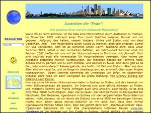 Australien die Erste, Motorradfahren Down Under