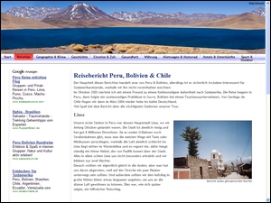 Reisebericht Peru, Bolivien & Chile