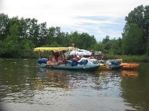 Männer alleingelassen auf der Loire