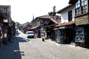 Side -  osmanische Altstädte, römische Theater, griechische Tempel an der Küste der Türkei