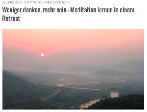 Weniger denken, mehr sein - Meditation lernen in einem Retreat