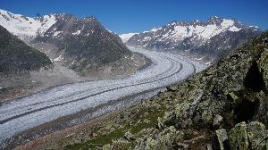 Aletschgletscher und Matterhorn mit dem Glacier Express