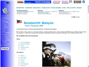 Reisebericht Malaysia - Fank's Rundreise 2003
