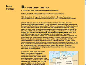 Deutschland / Tschechien 2003: Im Flutsommer 2003 unterwegs mit Wohnmobil-Trucks