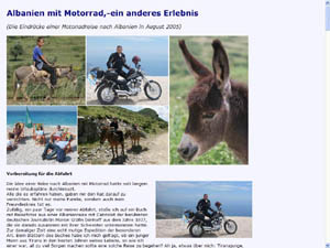 Albanien mit Motorrad, -ein anderes Erlebnis