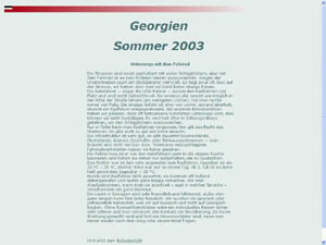 Georgien Sommer 2003 - Unterwegs mit dem Fahrrad