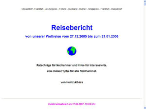 Reisebericht Weltreise 2006