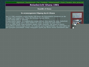 Reisebericht Ghana 1981