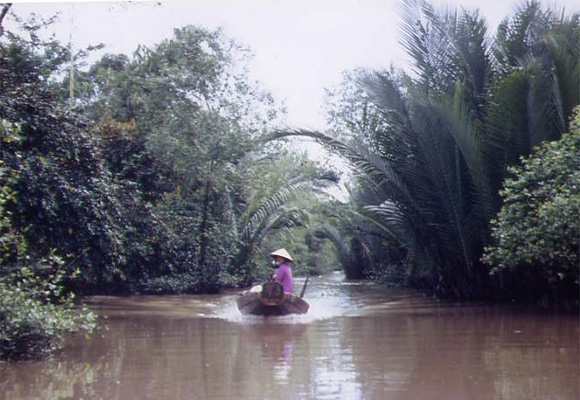Vietnam - Boot im Mekong Delta